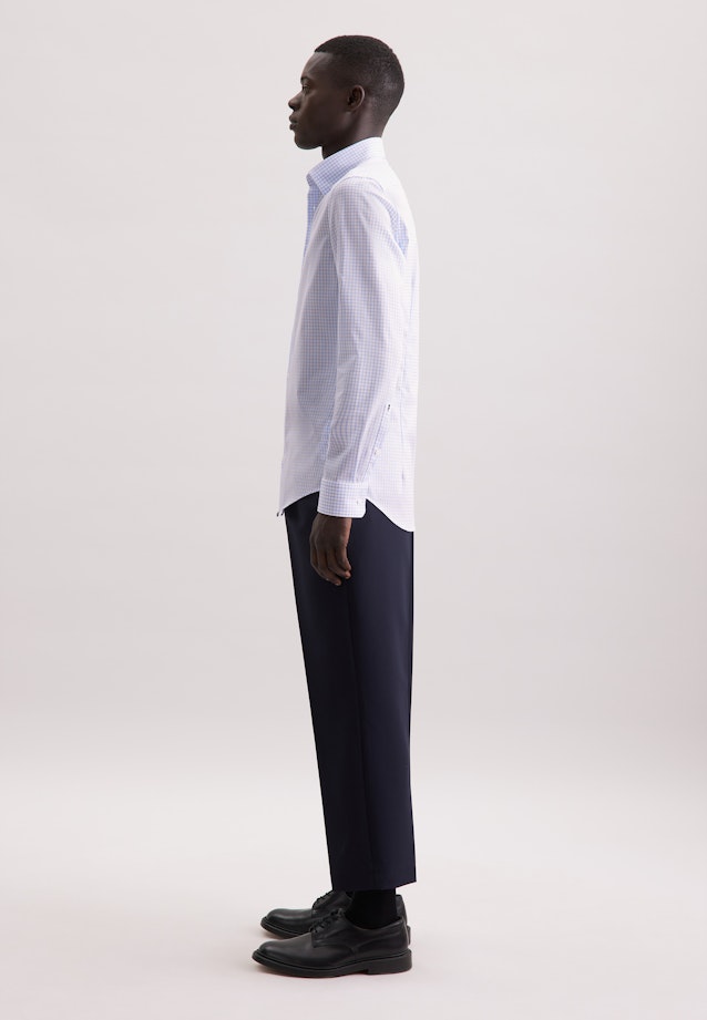 Slim Business shirt Check in Hellblau |  Seidensticker Onlineshop