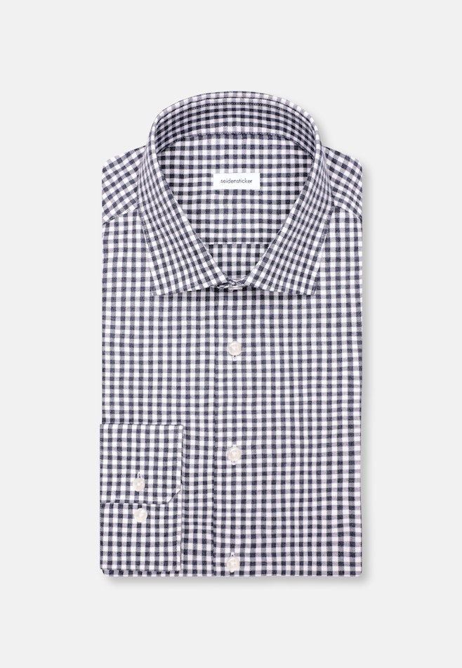 Slim Business Hemd Karo in Dunkelblau | Seidensticker Onlineshop