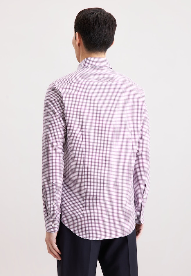 Slim Business shirt Check in Lila | Seidensticker online shop