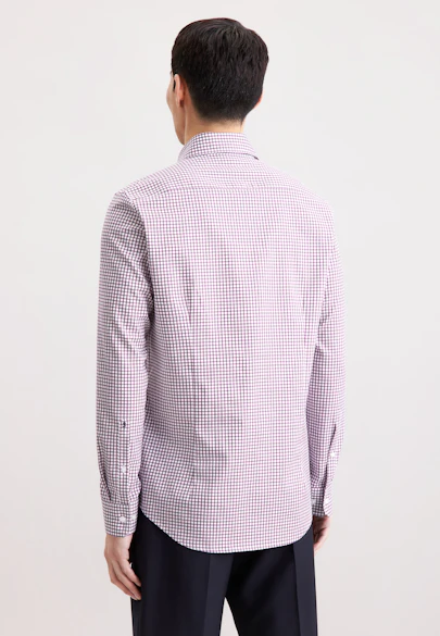 Slim Business Hemd Karo in Lila |  Seidensticker Onlineshop