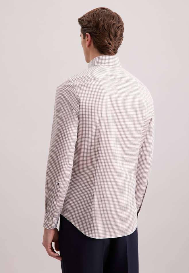 Slim Business Hemd Karo in Braun | Seidensticker Onlineshop