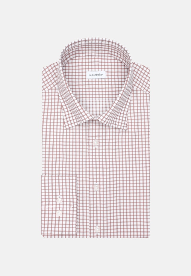 Slim Business shirt Check in Braun |  Seidensticker Onlineshop