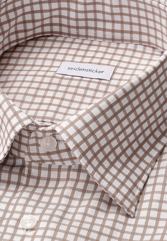 Slim Business shirt Check in Braun |  Seidensticker Onlineshop