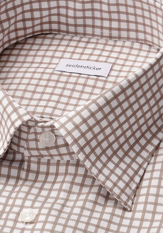 Slim Chemise d'affaires carreaux dans Marron | Boutique en ligne Seidensticker