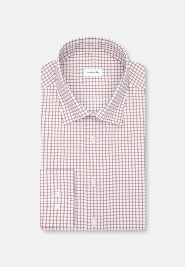 Slim Business shirt Check in Braun |  Seidensticker Onlineshop