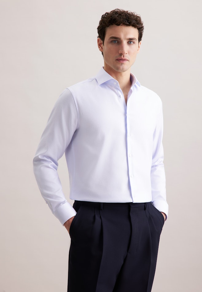 Regular Business Hemd Karo in Hellblau | Seidensticker Onlineshop