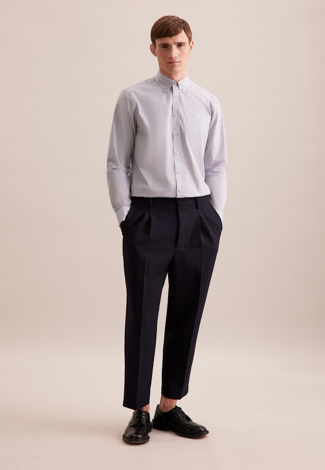 Regular Business Shirt Print in Beige |  Seidensticker Onlineshop