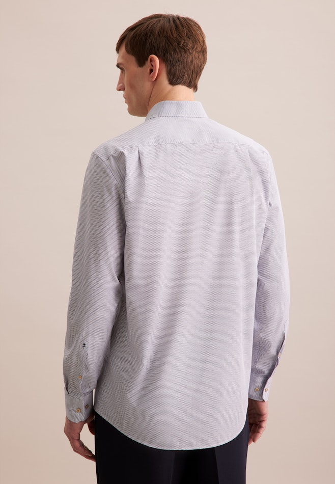 Regular Business Hemd Druck in Beige | Seidensticker Onlineshop