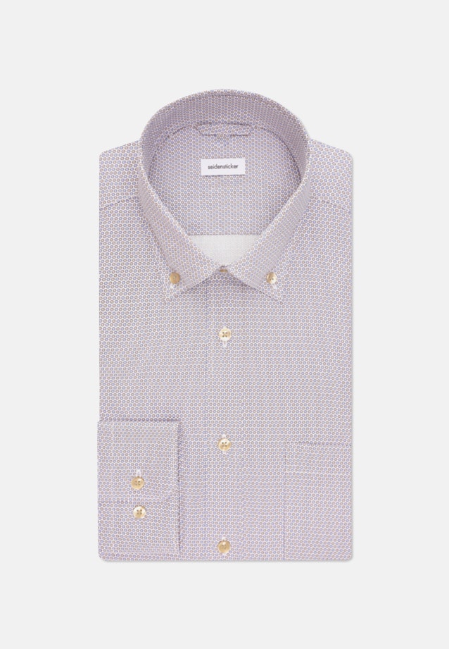 Regular Business Hemd Druck in Beige |  Seidensticker Onlineshop