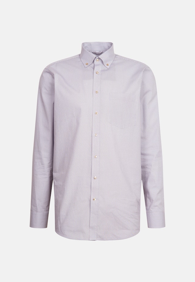 Regular Business Shirt Print in Beige |  Seidensticker Onlineshop