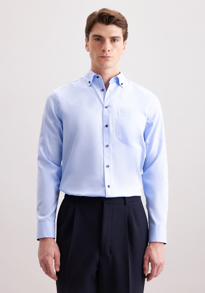 Regular Chemise d'affaires Uni dans Bleu Clair | Boutique en ligne Seidensticker