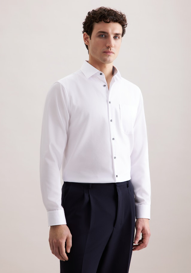 Regular Chemise Business Uni in Blanc | Seidensticker Onlineshop