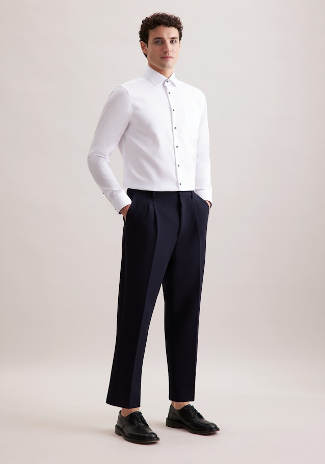 Regular Chemise Business Uni in Blanc | Seidensticker Onlineshop