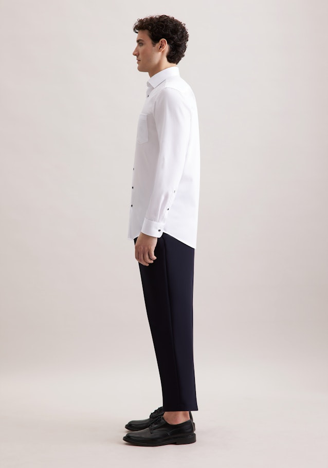 Regular Chemise Business Uni in Blanc | Seidensticker Onlineshop