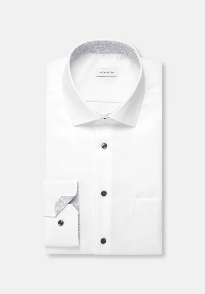 Regular Chemise d'affaires Uni dans Blanc | Boutique en ligne Seidensticker