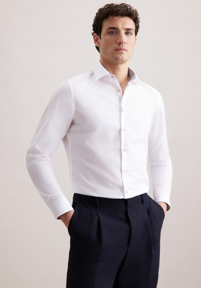 Slim Business Hemd Uni in Weiß | Seidensticker Onlineshop
