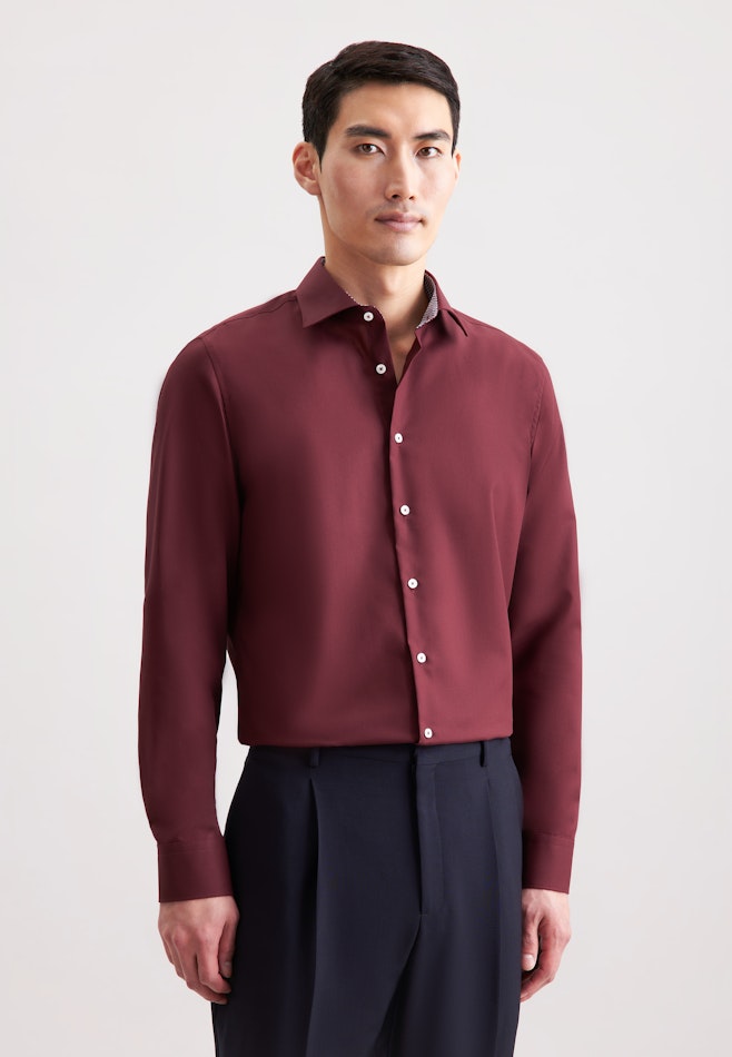 Slim Chemise d'affaires Uni dans Rouge | Boutique en ligne Seidensticker