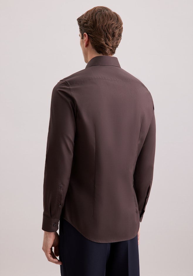 Slim Chemise d'affaires Uni dans Marron | Boutique en ligne Seidensticker