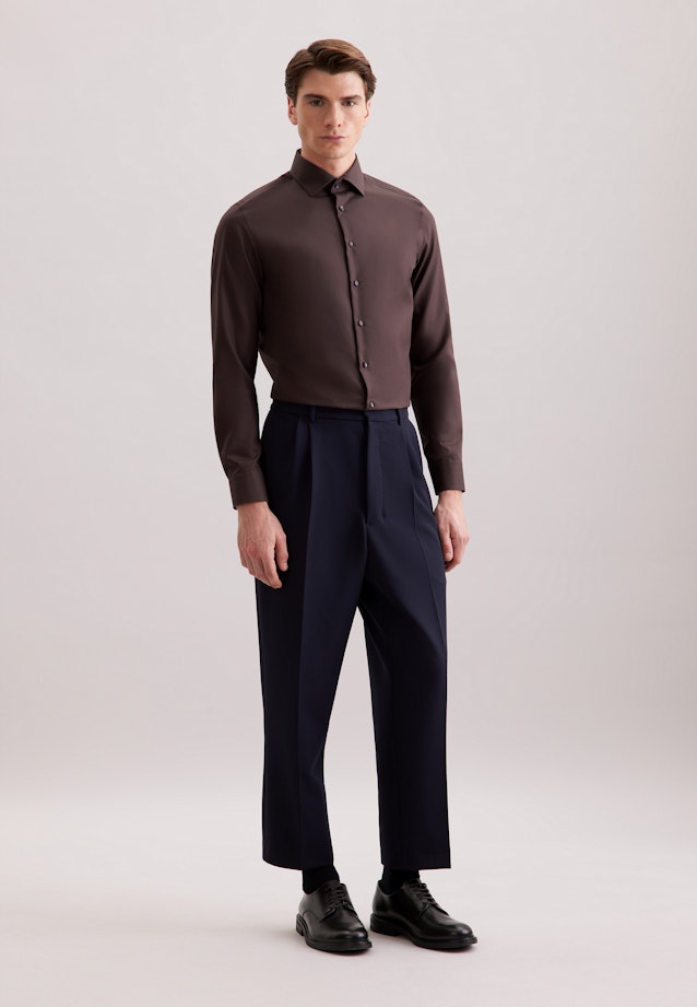 Slim Business shirt Uni in Braun |  Seidensticker Onlineshop