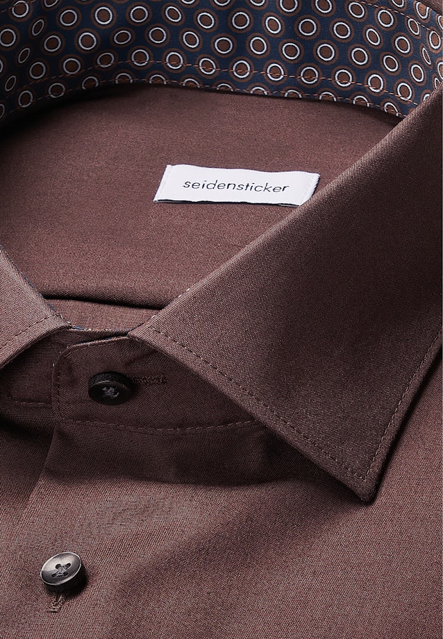Slim Business shirt Uni in Braun |  Seidensticker Onlineshop