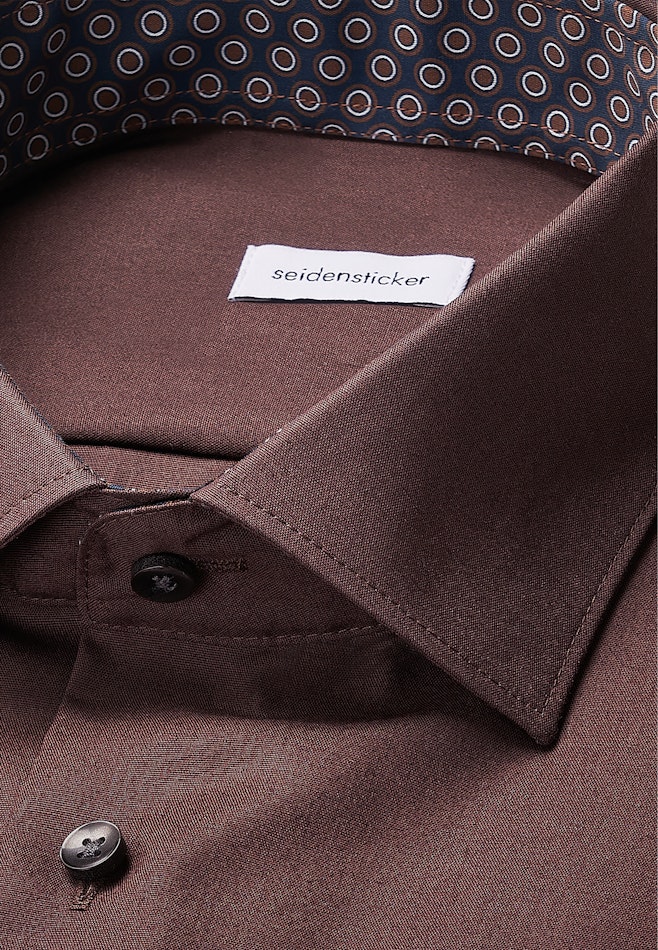 Slim Business shirt Uni in Braun | Seidensticker online shop