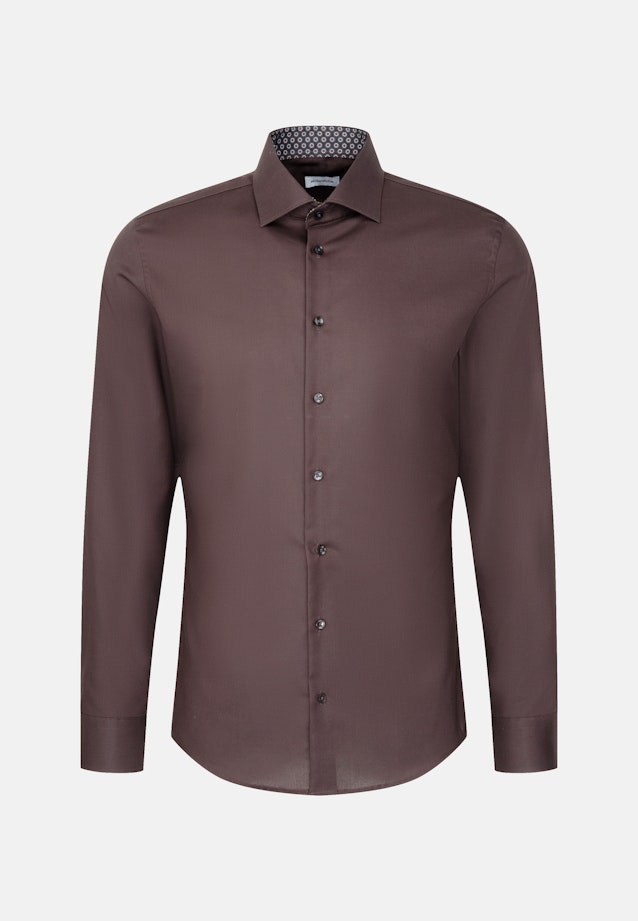 Slim Business shirt Uni in Braun |  Seidensticker Onlineshop