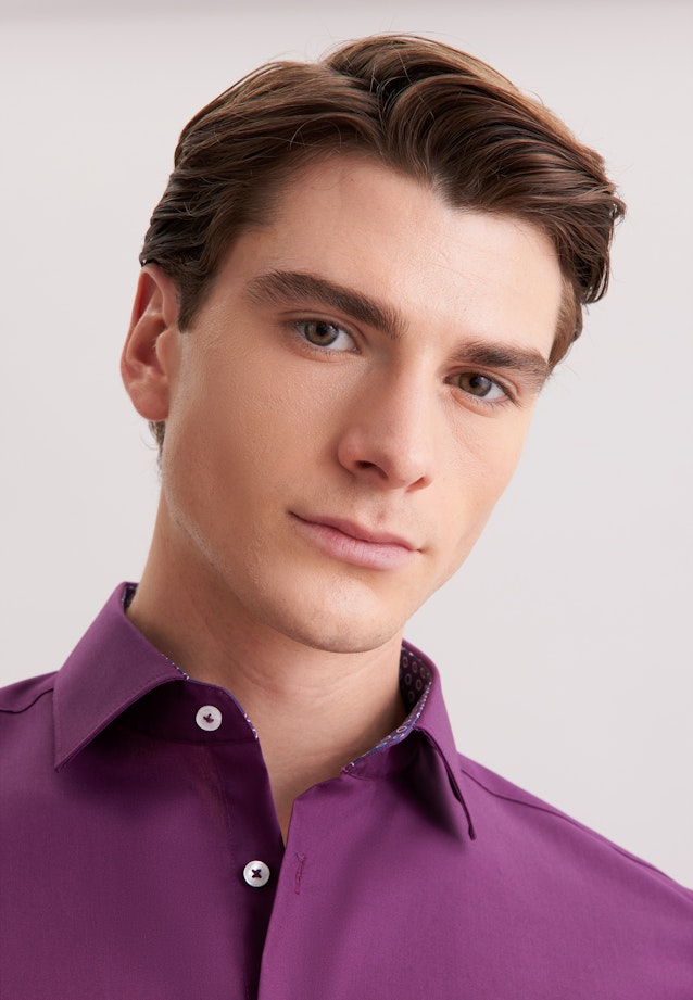 Slim Business shirt Uni in Lila |  Seidensticker Onlineshop