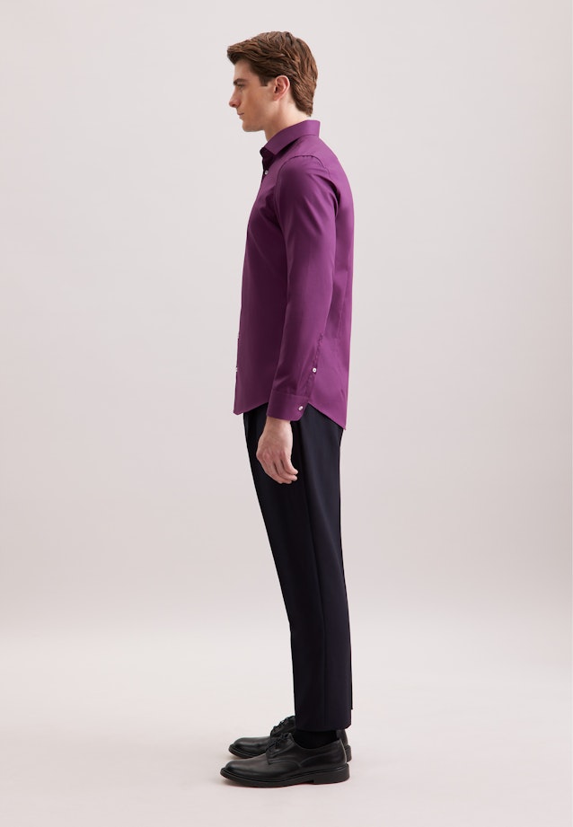 Slim Business Hemd Uni in Lila |  Seidensticker Onlineshop