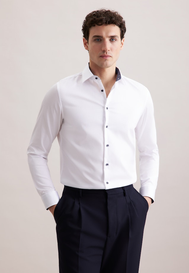Slim Business Hemd Uni in Weiß |  Seidensticker Onlineshop