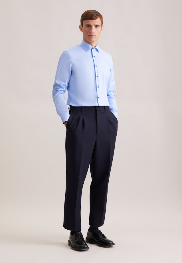 Slim Business Hemd Uni in Mittelblau |  Seidensticker Onlineshop
