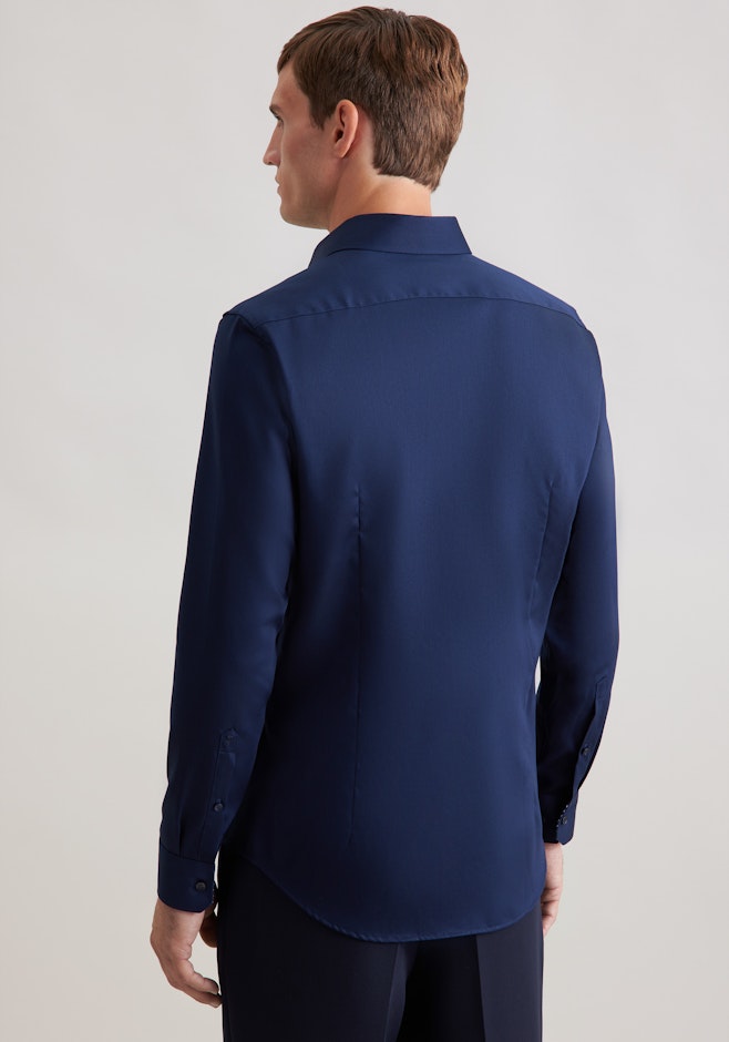 Slim Chemise d'affaires Uni dans Bleu Foncé | Boutique en ligne Seidensticker
