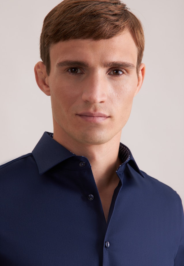 Slim Business Hemd Uni in Dunkelblau |  Seidensticker Onlineshop