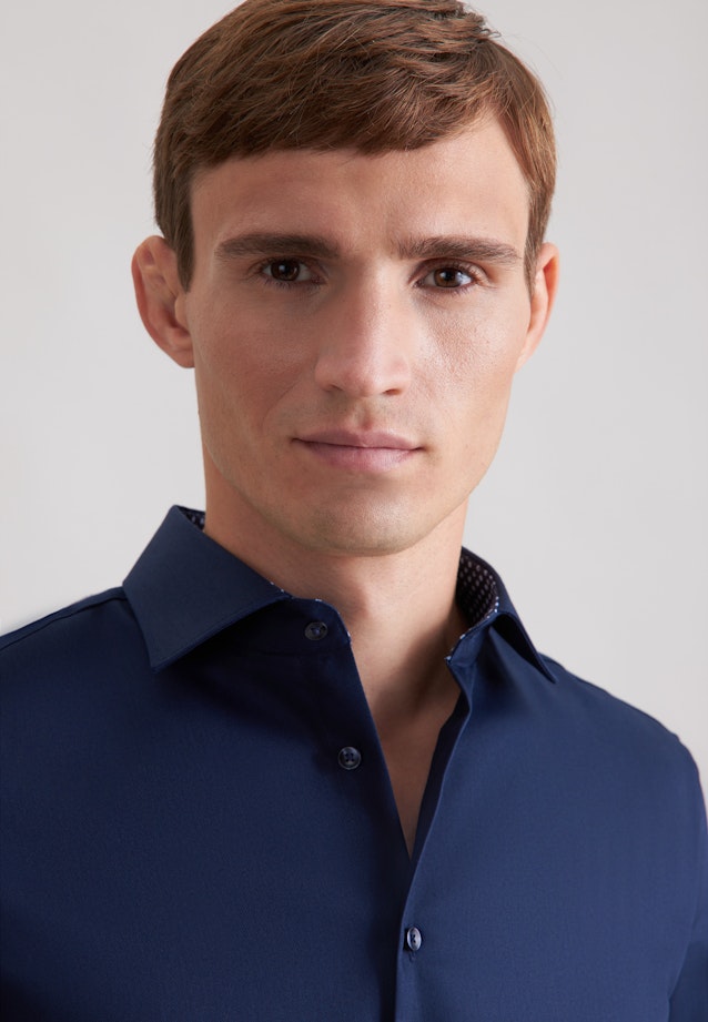 Slim Business Hemd Uni in Dunkelblau |  Seidensticker Onlineshop