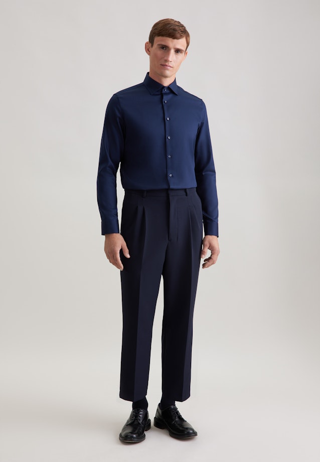 Slim Business Hemd Uni in Dunkelblau |  Seidensticker Onlineshop