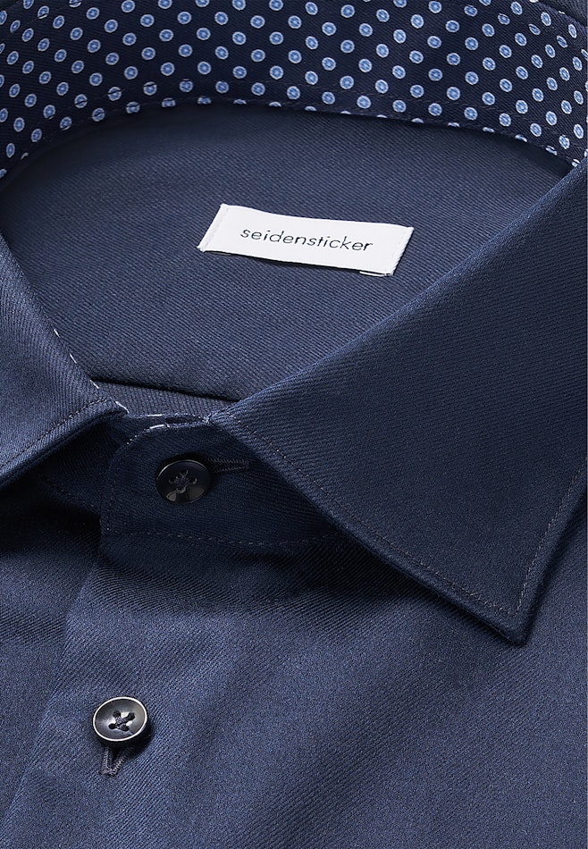 Slim Chemise d'affaires Uni dans Bleu Foncé | Boutique en ligne Seidensticker