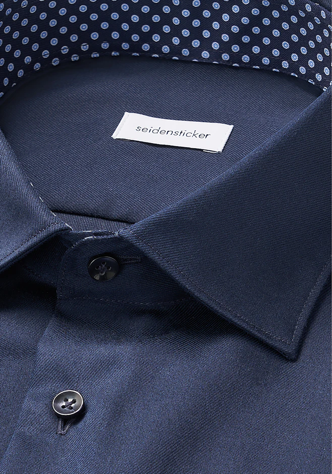 Slim Chemise d'affaires Uni dans Bleu Foncé | Boutique en ligne Seidensticker