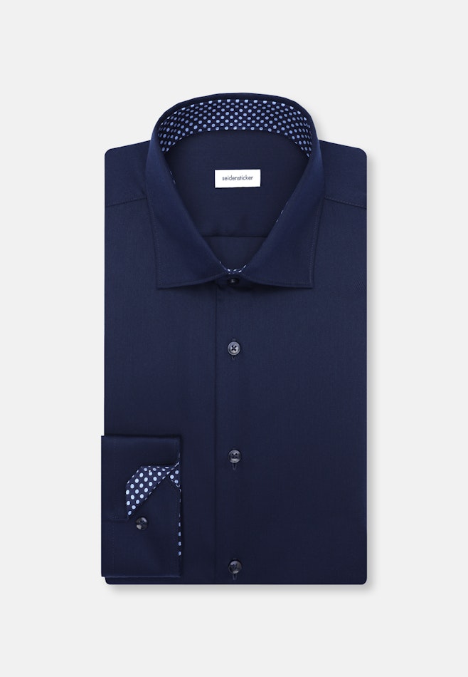 Slim Chemise d'affaires Uni dans Bleu Foncé | Boutique en ligne Seidensticker