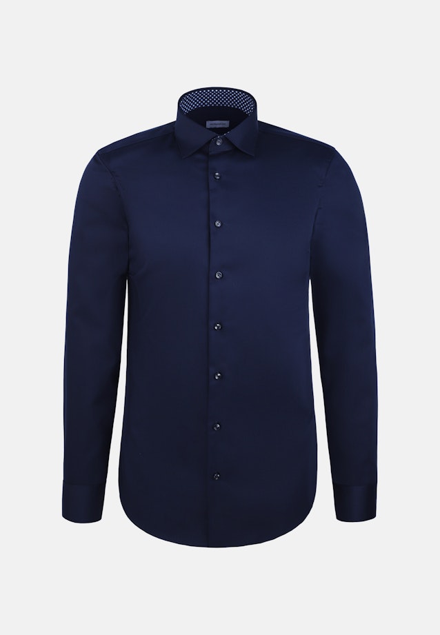 Slim Business shirt Uni in Dunkelblau |  Seidensticker Onlineshop