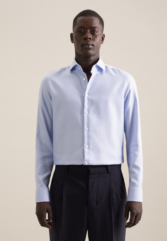 Slim Chemise Business Struktur in Bleu Clair |  Seidensticker Onlineshop