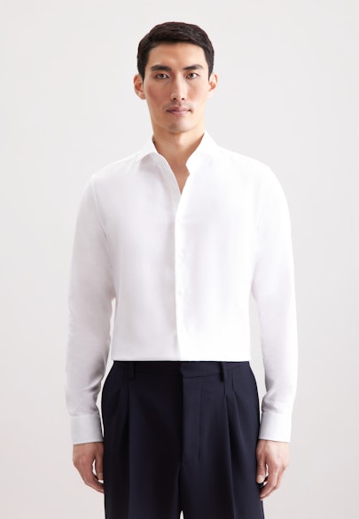 Slim Business shirt Herringbone in Weiß |  Seidensticker Onlineshop