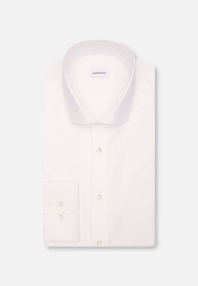 Slim Business shirt Herringbone in Weiß |  Seidensticker Onlineshop