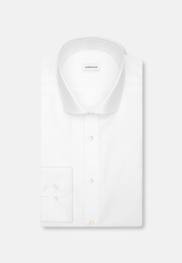 Slim Business Hemd Fischgrat in Weiß |  Seidensticker Onlineshop