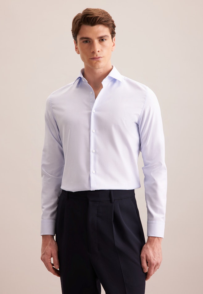 Slim Business Hemd Fischgrat in Hellblau | Seidensticker Onlineshop