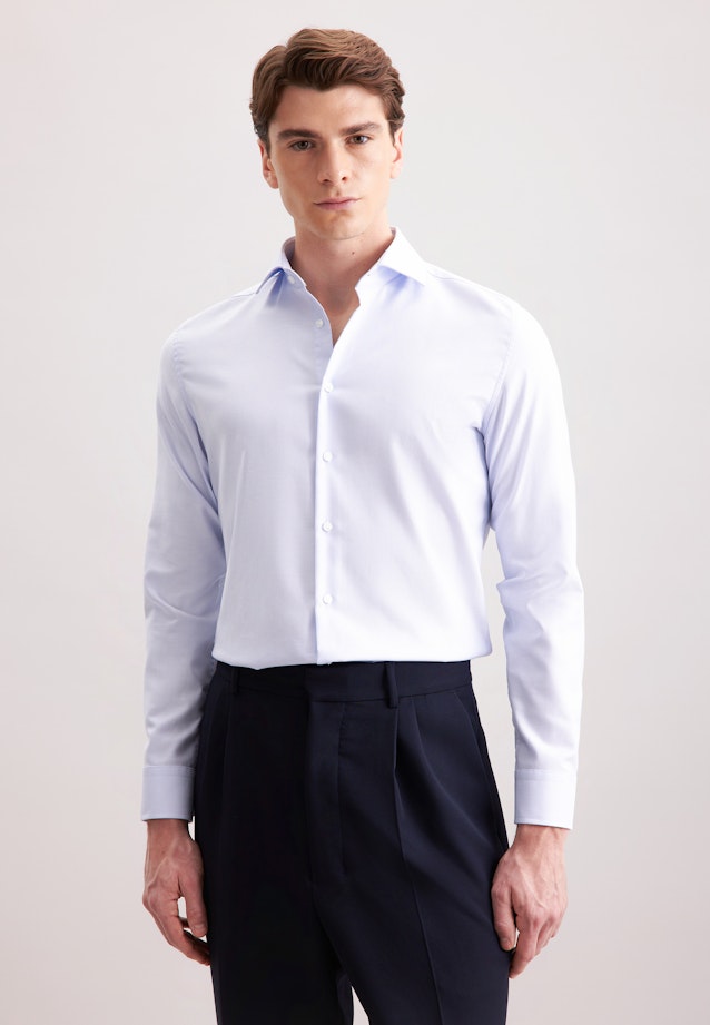 Slim Business Hemd Fischgrat in Hellblau |  Seidensticker Onlineshop