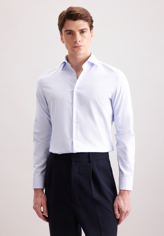 Slim Business Hemd Fischgrat in Hellblau | Seidensticker Onlineshop