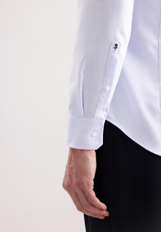 Slim Business Hemd Fischgrat in Hellblau |  Seidensticker Onlineshop