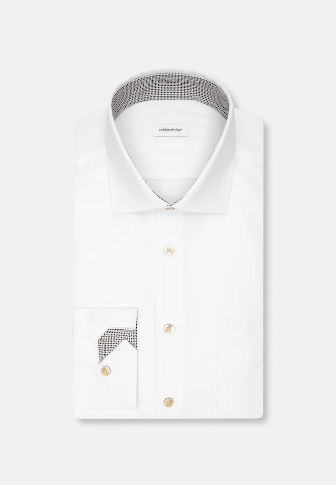 Regular Business shirt Uni in Weiß | Seidensticker online shop