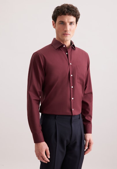 Regular Business Hemd Uni in Rot |  Seidensticker Onlineshop