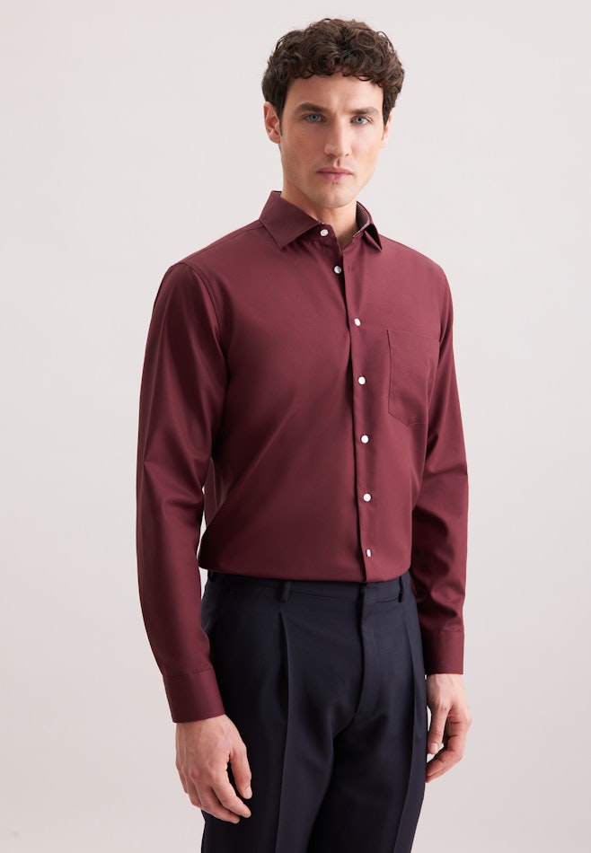 Regular Business Hemd Uni in Rot | Seidensticker Onlineshop