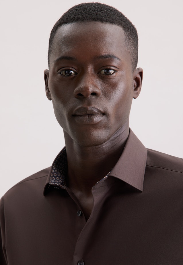 Regular Business shirt Uni in Braun |  Seidensticker Onlineshop